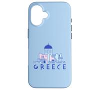 Île de Santorin Grèce Églises orthodoxes grecques minimalistes Coque pour iPhone 16