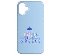 Île de Santorin Grèce Églises orthodoxes grecques minimalistes Coque pour iPhone 16 Plus