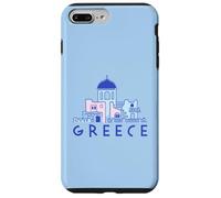 Île de Santorin Grèce Églises orthodoxes grecques minimalistes Coque pour iPhone 7 Plus/8 Plus