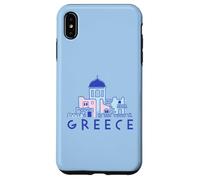 Île de Santorin Grèce Églises orthodoxes grecques minimalistes Coque pour iPhone XS Max