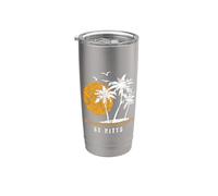 Ile de St Kitts, souvenir de vacances aux Caraïbes Gobelet isotherme en acier inoxydable double paroi