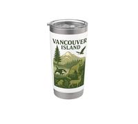 Île de Vancouver vintage Gobelet isotherme en acier inoxydable double paroi