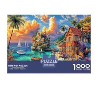 Île d'Okinawa Puzzle 1000 Piece pour Adultes Enfant, Puzzle 1000pcs Jeu Éducatif Défi Jouet Jeu D'adresse pour Toute La Famille 38x26cm/1000pcs