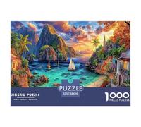 Île d'Okinawa Puzzle 1000 Pièces des Puzzles Difficiles Adaptés Aux Adultes Et Aux Enfants, Jeu De Défi Intellectuel 38x26cm/1000pcs