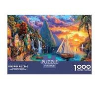 Île d'Okinawa Puzzle 1000 Pièces des Puzzles Difficiles Adaptés Aux Adultes Et Aux Enfants, Jeu De Défi Intellectuel 38x26cm/1000pcs