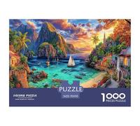 Île d'Okinawa Puzzle 1000 Pièces pour Adultes Et Enfants - Difficile Puzzles, Activité Familiale Captivante,Jeu De Défi Intellectuel 70x50cm/1000pcs