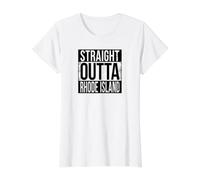 Île Droite Outta Rhode T-Shirt Graphique avec Valeur, Femme, Blanc, XS