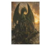 Île du Coucher du Soleil du Dragon Vert Puzzle 1000 Pièces en Bois