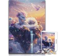 Île du Dragon de Rêve avec Cascade - Puzzle de 1000 pièces - Jeu éducatif et Stimulant - Idée Cadeau Originale et touchante - Dimensions:50x75cm