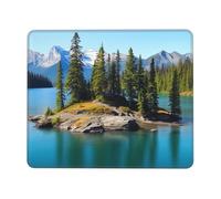 Île du Lac Mouse Pad Antidérapant Tapis De Souris Gaming Portable Mousepad pour Jeu Maison Ordinateur 25X30Cm