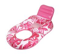 Île flottante pour adultes - Île flottante gonflable - Design feuille d'érable - Matelas gonflable avec porte-gobelet pour jardin, lac, adolescent, bronzage, intérieur et extérieur