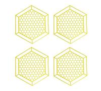 Île Flottante pour Mangeoire à Abeilles, Matériau PP Léger pour Boire en Toute sécurité, Parfait pour Les Apiculteurs, Paquet de 4 (Yellow 4PCS)