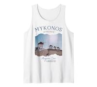 Île Grecque Mykonos Grèce Moulins à Vent Architecture Histoire Débardeur