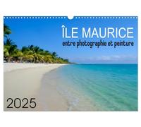 Île Maurice entre photographie et peinture (Calendrier mural 2025 DIN A3 vertical), CALVENDO calendrier mensuel: Réinterprétation artistique de photographies de paysages de l'île Maurice