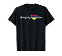 Ile Maurice Heartbeat Apparel Drapeau Mauricien Cœur T-Shirt
