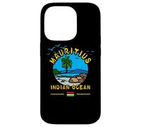 Ile Maurice Océan Indien Palmier Plage Drapeau Île Souvenir Coque pour iPhone 14 Pro