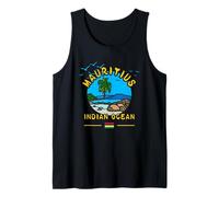 Ile Maurice Océan Indien Palmier Plage Drapeau Île Souvenir Débardeur