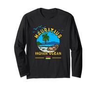 Ile Maurice Océan Indien Palmier Plage Drapeau Île Souvenir Manche Longue