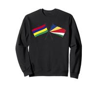 Ile Maurice Seychelles Drapeaux Croisés Mauricien Seychellois Sweatshirt