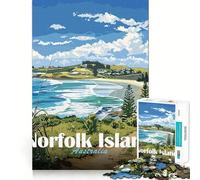 Île Norfolk, Australie Puzzle de 1000 pièces pour Adultes, défi cérébral, Jeu de Loisirs, découpe Nette, Cadeau Exceptionnel (38x26cm)
