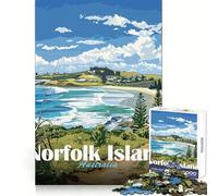 Île Norfolk, Australie Puzzle Difficile pour Adultes 1000 pièces Jeu Intelligent À Assembler soi-même Cadeau Festif (38x52cm)
