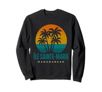 Ile Sainte-Marie Madagascar Rétro Coucher de Soleil Malgache Vacances Sweatshirt