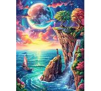 Île Tropicale au Coucher du Soleil 300 Pieces Casse-tête Adulte en Carton Rigide Haute Qualité Animaux et Plantes Très Difficile Anti-Stress Jeu De Société Cadeau Noël Haute Qualité 300 PCS