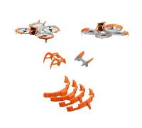 ILEI Kit de protection pour drone DJI Flip, kit d'accessoires anti-collision à 360° avec train d'atterrissage, aile arrière, pare-chocs de cardan et anneau (gris)