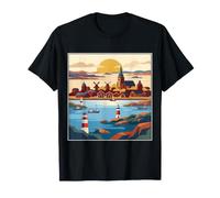 Îles Åland Finlande Vintage Retro Coastal Archipel Desi T-Shirt