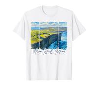 Îles Aran Irlande Voyage Voyage Brushstroke Îles Aran T-Shirt