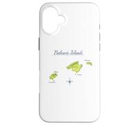 Îles Baléares Carte de Majorque Ibiza Minorque Coque pour iPhone 16 Plus