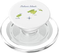 Îles Baléares Carte de Majorque Ibiza Minorque PopSockets PopGrip pour MagSafe