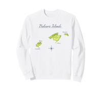 Îles Baléares Carte de Majorque Ibiza Minorque Sweatshirt