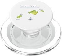Îles Baléares Carte de Majorque Ibiza Minorque Voyage PopSockets PopGrip pour MagSafe