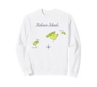 Îles Baléares Carte de Majorque Ibiza Minorque Voyage Sweatshirt