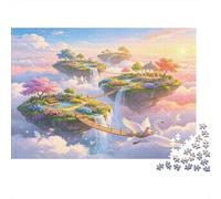 Îles Flottantes dans Le Ciel Puzzle 1000 Pièces Papier pour Adultes Paysage de Rêve Jeu de Puzzle 1000 Pièces Détente Décoration Cadeau 70x50cm/1000pcs