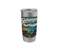 Îles Galápagos Équateur Vintage Wildlife Travel Gobelet isotherme en acier inoxydable double paroi