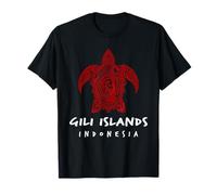 Iles Gili Indonésie Tribal Sea Turtle Island T-Shirt