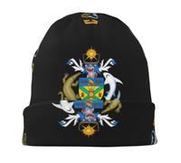 Îles Salomon Emblème National Bonnet Chaud Tricoté Homme Femme Emblème National Chapeau Hiver Chaud avec Tissu en Soie de Lait Extensible Conception Double épaisseur Hommes Bonnet tricoté