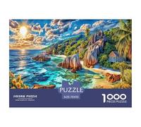 Îles Seychelles Puzzle 1000 Piece pour Adultes Enfant, Jeu De Défi Intellectuel Puzzles 70x50cm/1000pcs