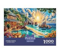 Îles Seychelles Puzzle 1000 Piece pour Adultes Enfant, Jeu De Défi Intellectuel Puzzles 70x50cm/1000pcs