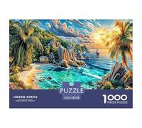 Îles Seychelles Puzzle 1000 Pièces Difficile-Jeu De Réflexion pour Adultes Et Enfants (12+),Jeu De Défi Intellectuel 52x38cm/1000pcs