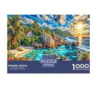 Îles Seychelles Puzzle 1000 Pièces Difficile Puzzles pour Adults DIY Jigsaw Puzzle Casse-tête De Jeu Familial Jouets De Défi 38x26cm/1000pcs