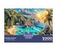 Îles Seychelles Puzzle 1000 Pièces pour Adolescents Et Enfants, Jeu De Défi Intellectuel Puzzles38x26cm/1000pcs