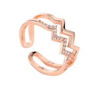 ILESTDG Amare Jewels Bague Ajustable - À Ma Soeur - Je Serai Toujours À Tes Côtés Bague Réglable En Forme De Vague À Double Couche (Rose)