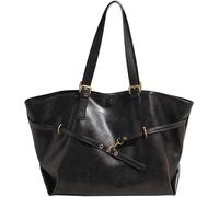 ILESTDG Grand Sac De Cours Lycée - Dixina Sac À Main Cuir PU Pour Femme Grande Capacité Sac À Dos Léger Pour Le Travail, L'école, Bureau (Noir)