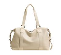 ILESTDG RAFA - Grand Sac à Main de Cours Élégant pour Femme, Sac Bandoulière, Idéal Travail, Étude ou Voyage (41 * 12 * 28cm,Beige)
