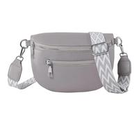 ILESTDG Sac Banane Cuir Fabienne, Tendance Bandoulière Amovible Et Réglable (Gris)