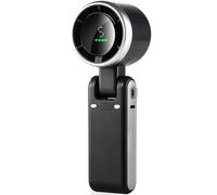 ILESTDG Ventilateur Portatif Pliable, 5000 MAh, Mini Ventilateur Turbo Portatif, 5 Vitesses Réglables, Ventilo Portable À Affichage Digital (Noir)