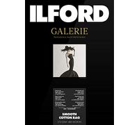 Ilford Galerie Prestige Smooth Cotton Rag Lot de 25 Feuilles de Papier Inkjet Blanc Format A2 310 g
